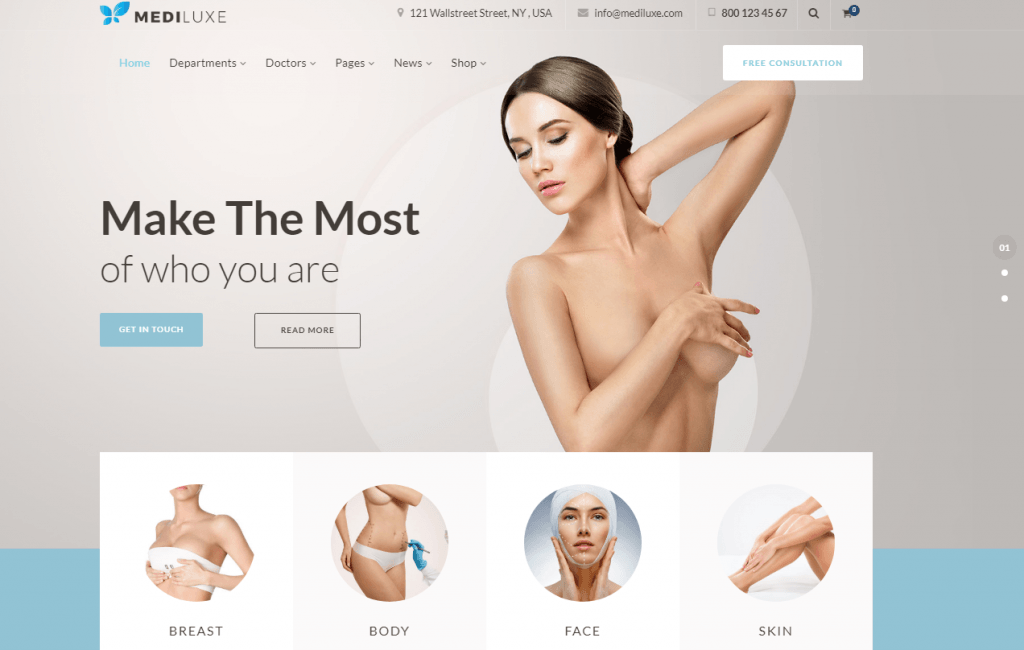 MediLuxe - Plastic Surgery WordPress Theme