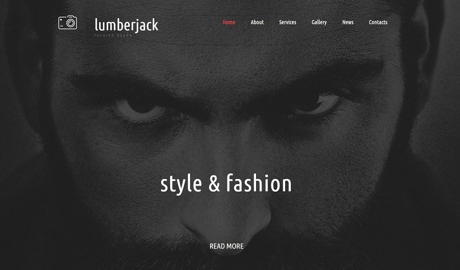 Dunkle Galerie Website für Fashion Fotografie