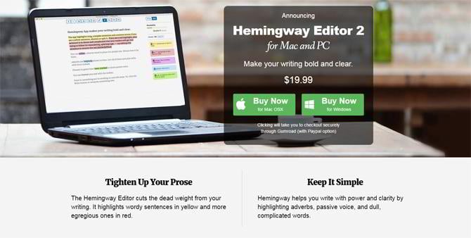Schreibwerkzeug-Hemingwayapp