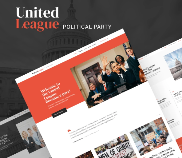 United League - Tema WordPress para Sitio de Partido Político
