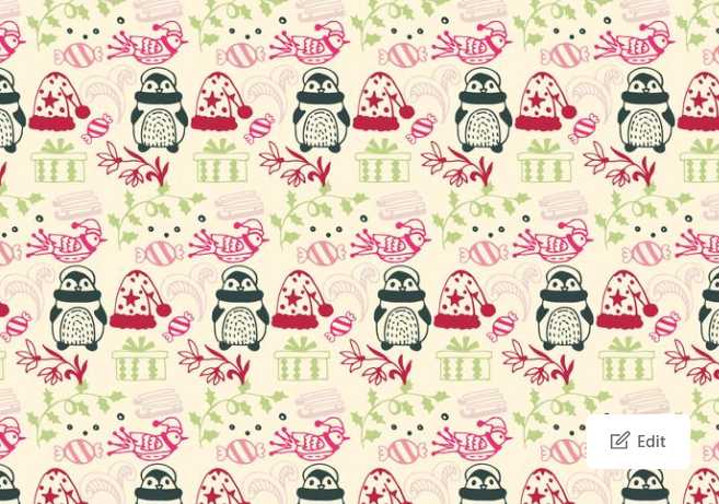 Christmas Pattern Penguin in vector form