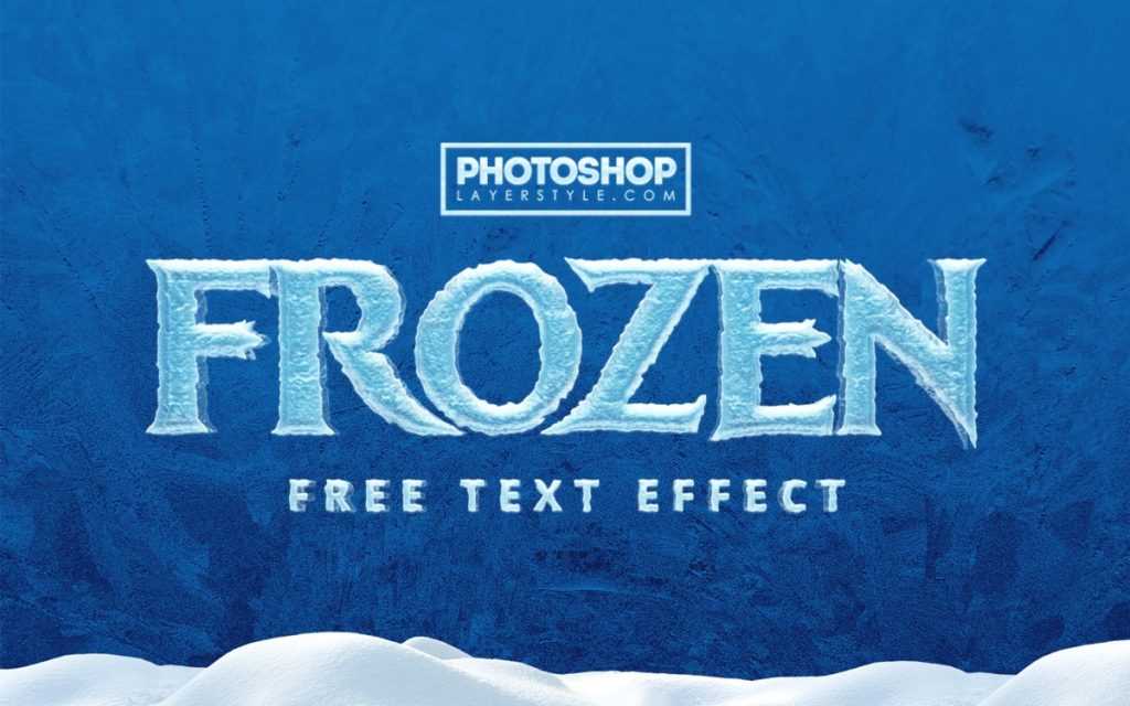 Frozen effet de texte en glace