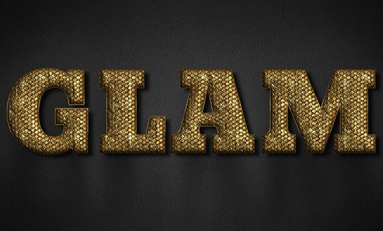 GlamGold text effect