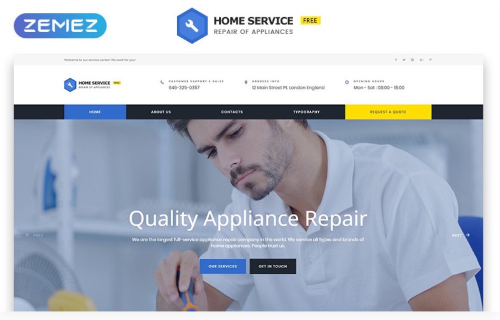 Home Service HTML5 gratuit