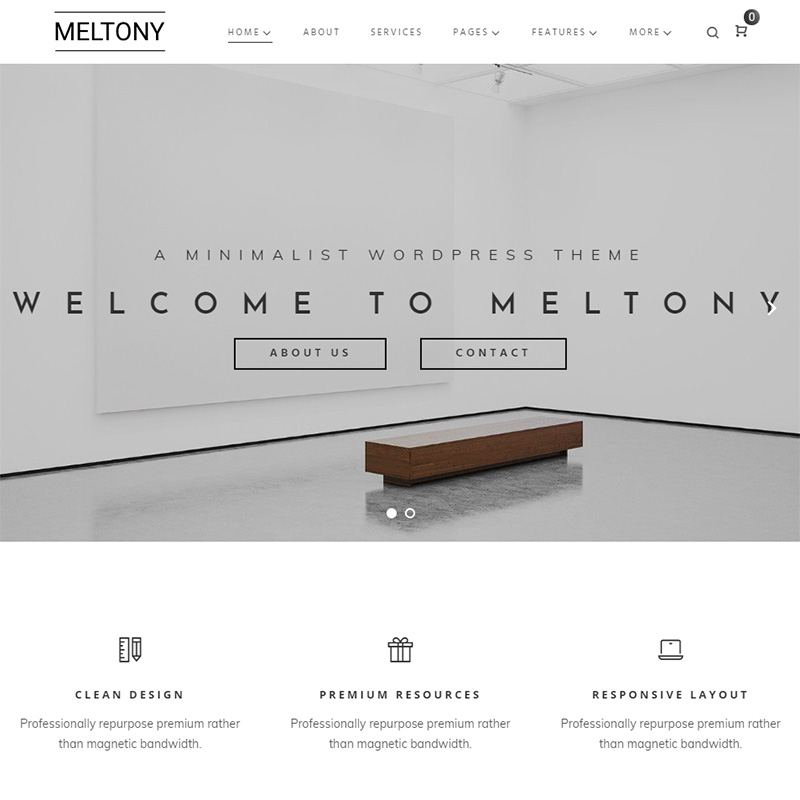 Meltony - Thème WordPress Elementor minimal polyvalent