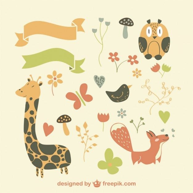 Vector-animals-set-graphic-elements