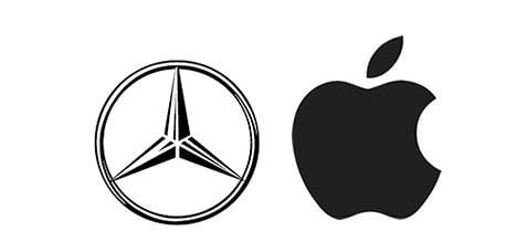 Apple Logo - Mercedes Logo