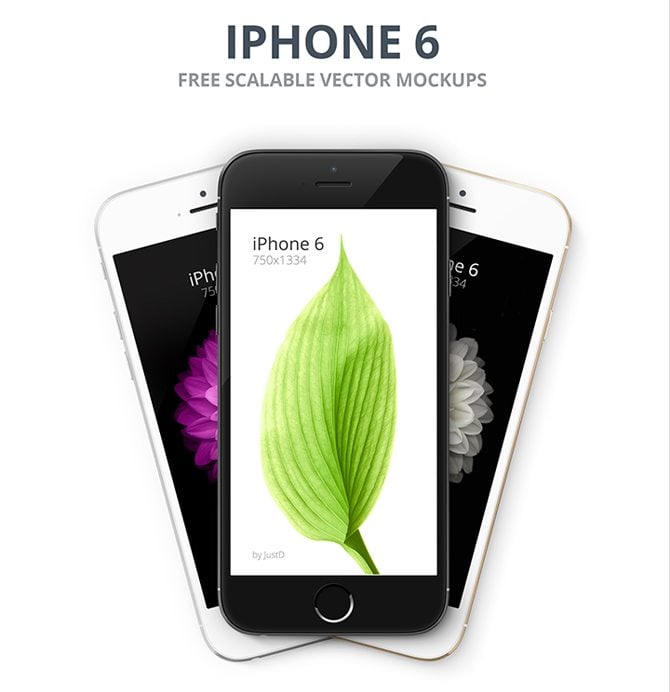 iPhone 6 Free Scalable Mockups