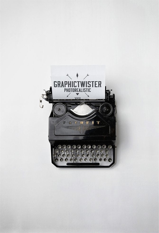 Typewriter-Mockup
