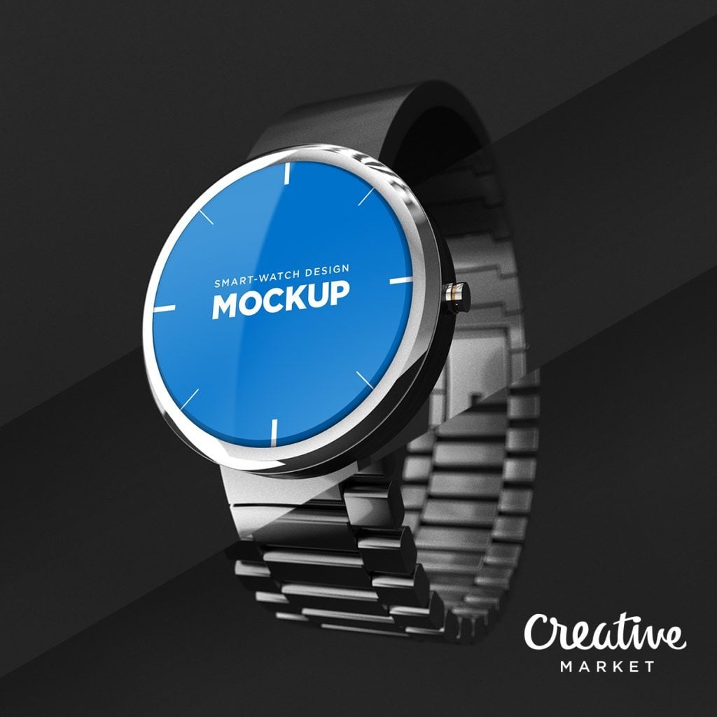 Android Wear Smart Watch Mockup