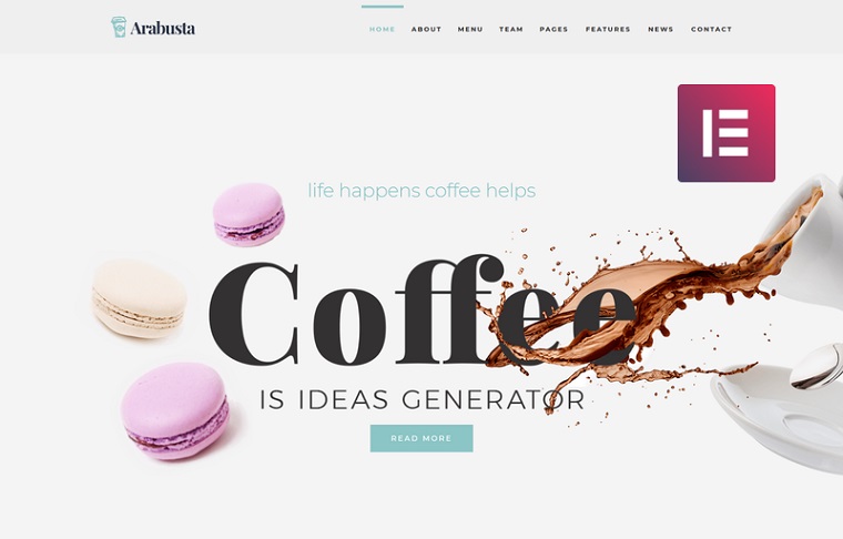 Arabusta - Coffeehouse WordPress Elementor Theme