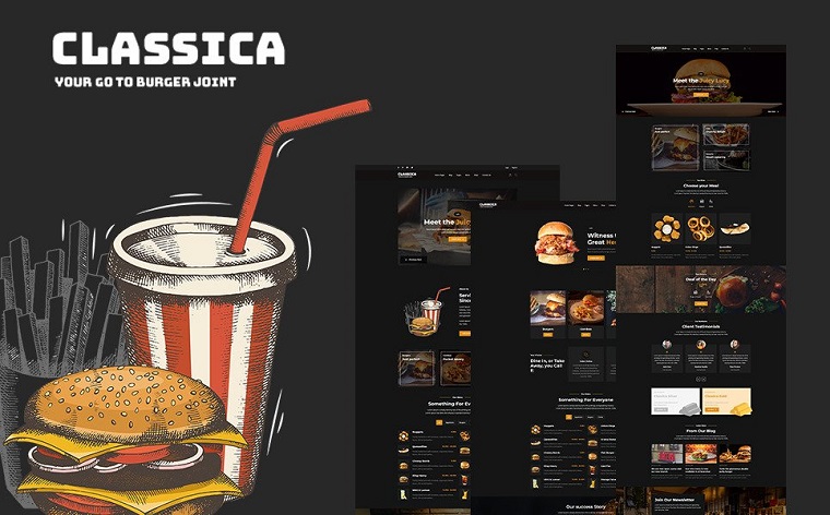 Classica - Burger Joint HTML5 Website Template.