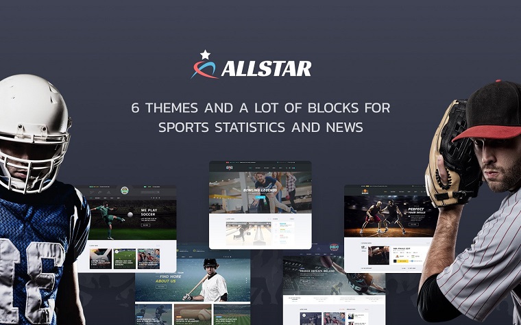 ALLSTAR - Sport Multipurpose Bootstrap 4 Website Template.
