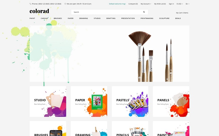 Colorad - Art Store Clean OpenCart Template