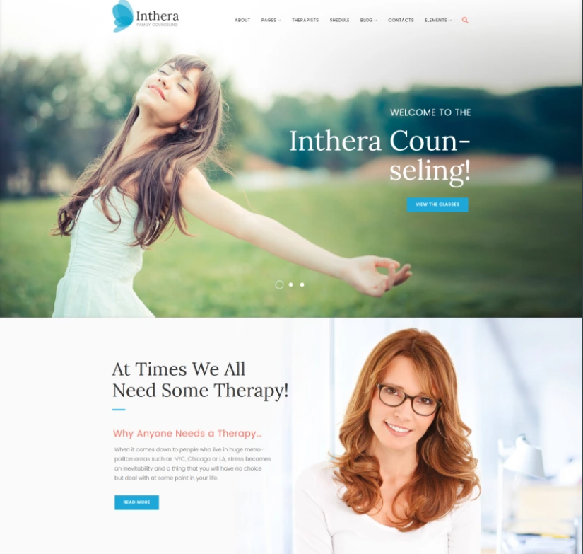 Inthera - Counseling Centre SEO WordPress Theme