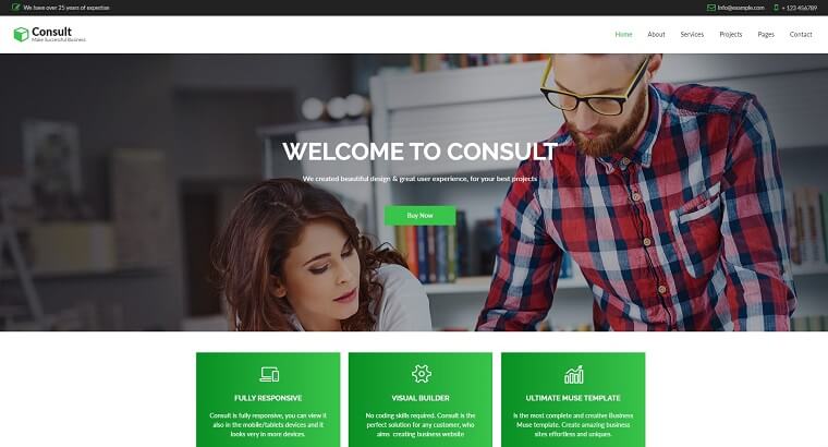 Consult - Business Consulting Adobe CC 2017 Muse Template