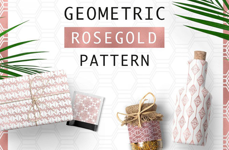 Geometric Rosegold Pattern