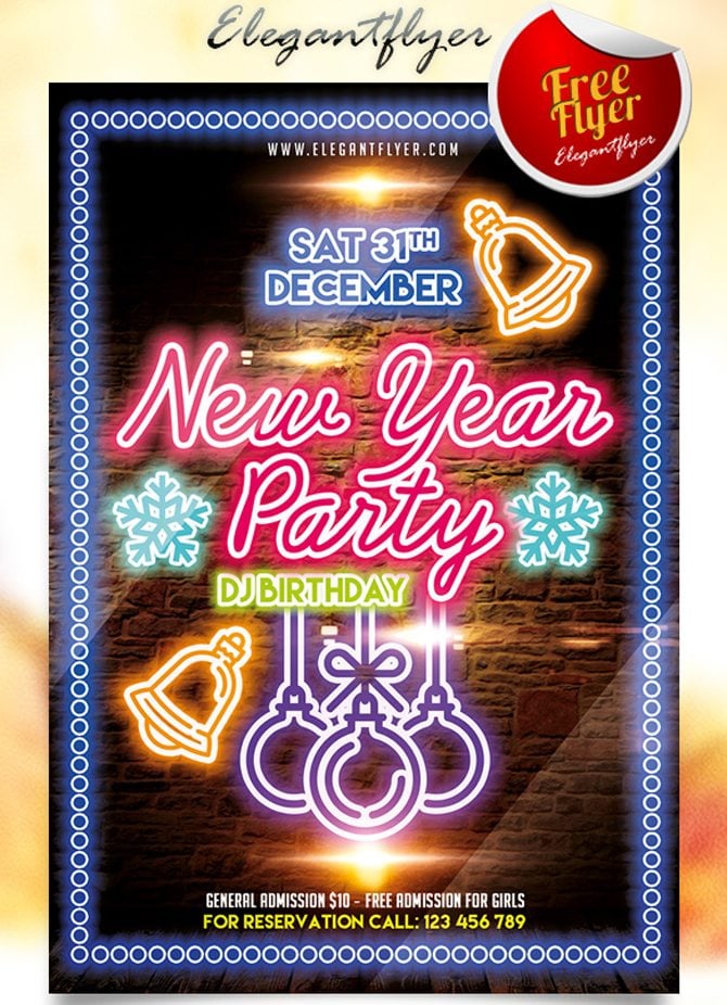  free new years eve psd flyers 