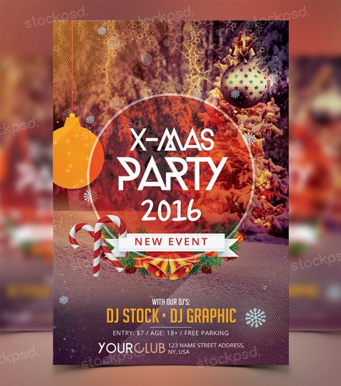  free christmas party flyer templates 