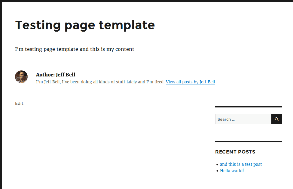 How to Create a Custom Page Template
