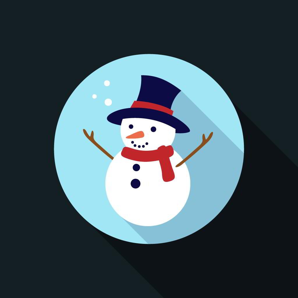 free-flat-snowman-icon-video-tutorial-by-pixaroma