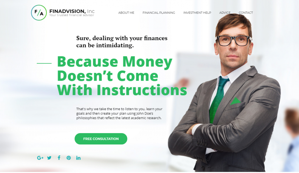 FinAdvision Inc Website Template