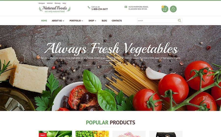 Natural Foods - Organic Food Template for Online Stores WooCommerce Theme