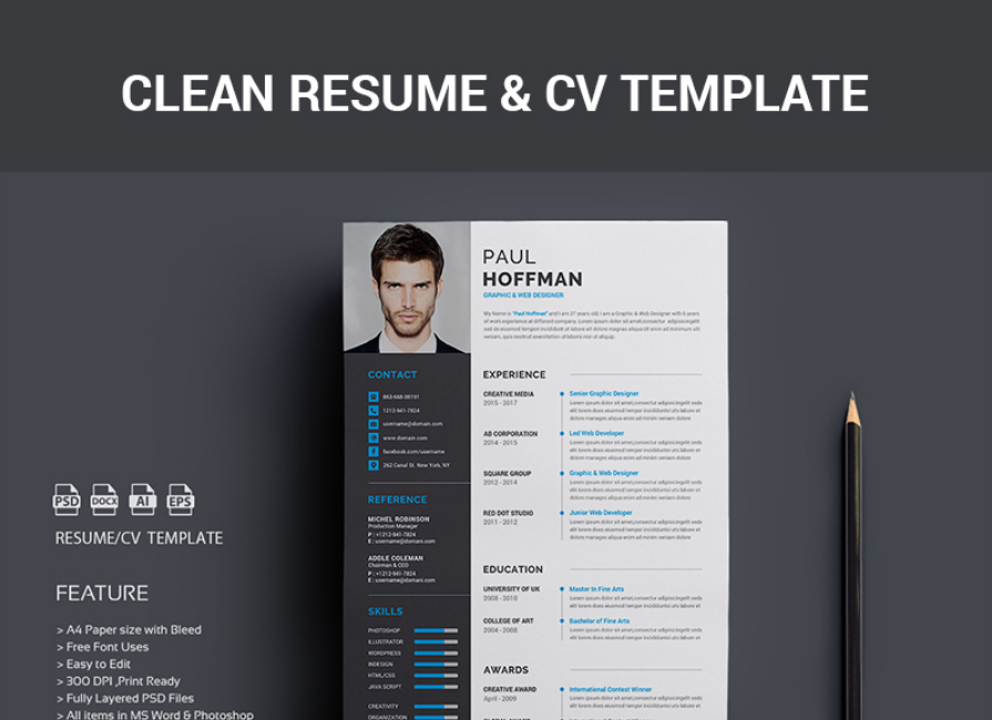 Creative Resume Design from www.templatemonster.com