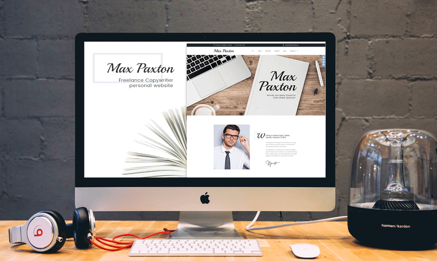 Max Paxton Lite - Copywriter Personal Website Free WordPress Theme