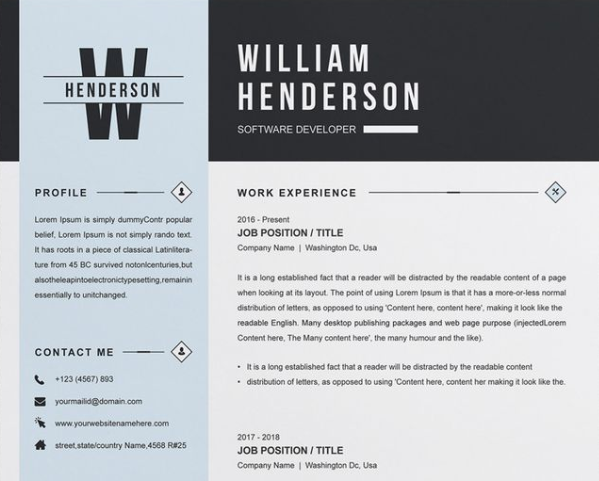 Resume Template With Picture from www.templatemonster.com
