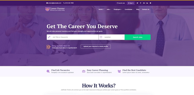 CareerHunter - Complete Job Board WordPress Theme