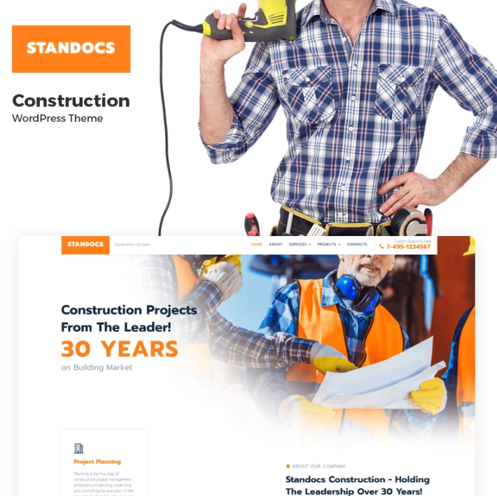 Standocs - Construction Company Elementor WordPress Theme
