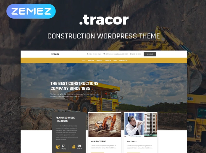 Tracor - Construction Multipurpose Modern Elementor WordPress Theme