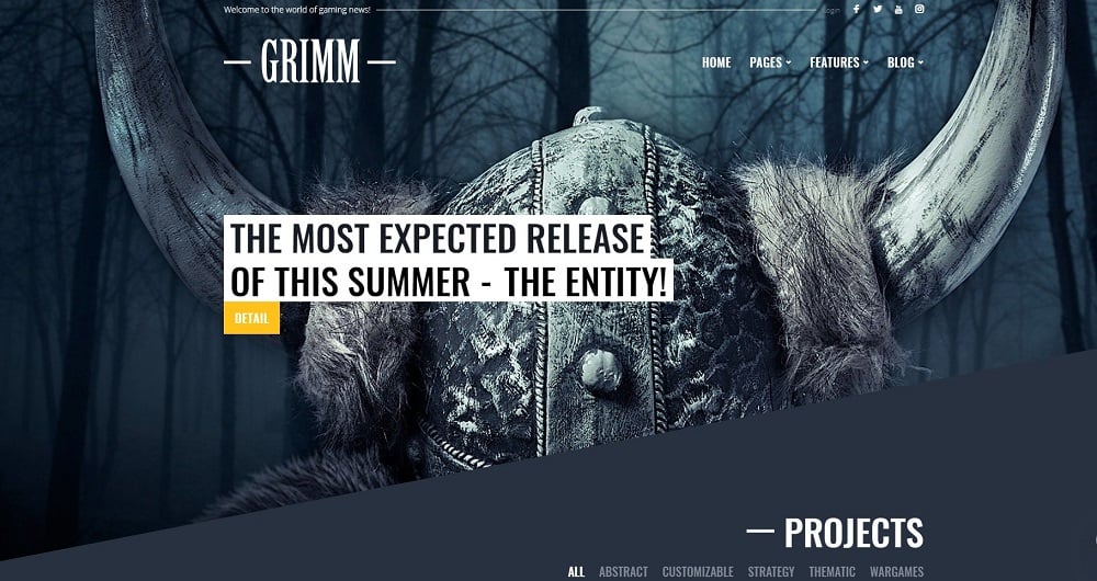 GRIMM lite - Game Development Studio WordPress Theme