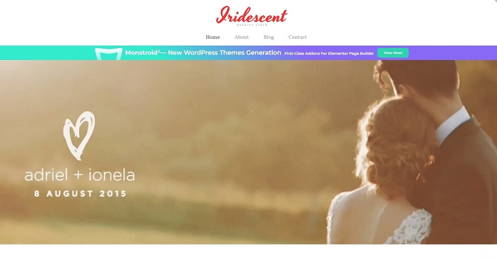 Iridescent - Wedding Album Free WordPress Theme