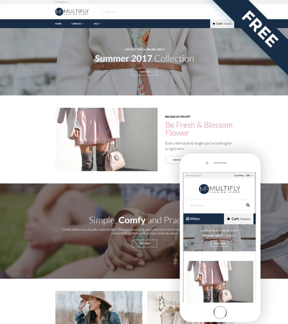 Multifly - Fashion Store Free Elegant Shopify Theme