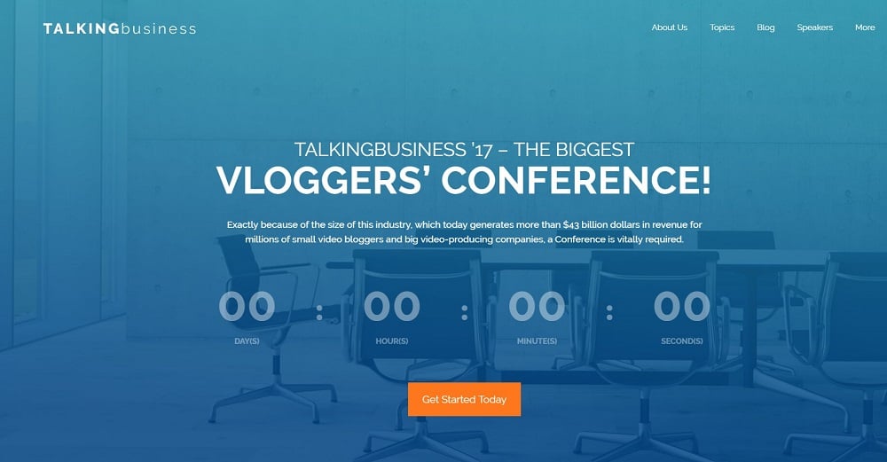 Talking Business - Conference Free WordPress Theme