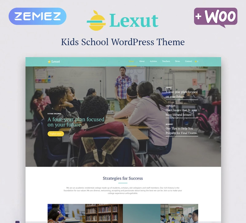 Lexut - Education ECommerce Modern Elementor WordPress Theme