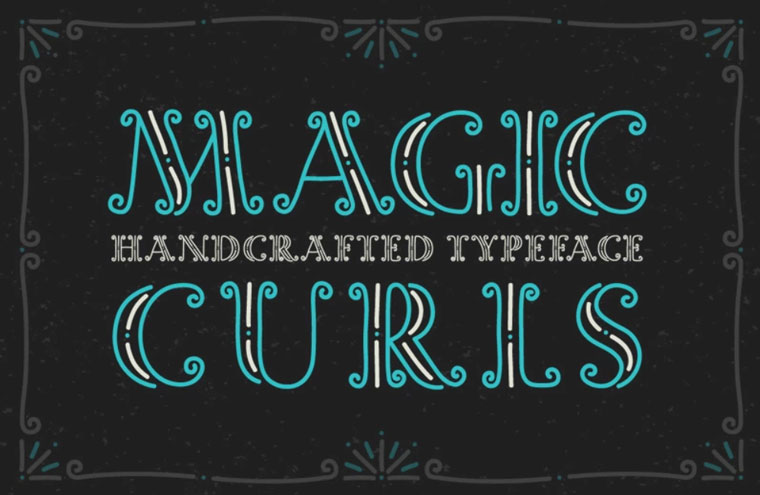 Magic Curls Font.
