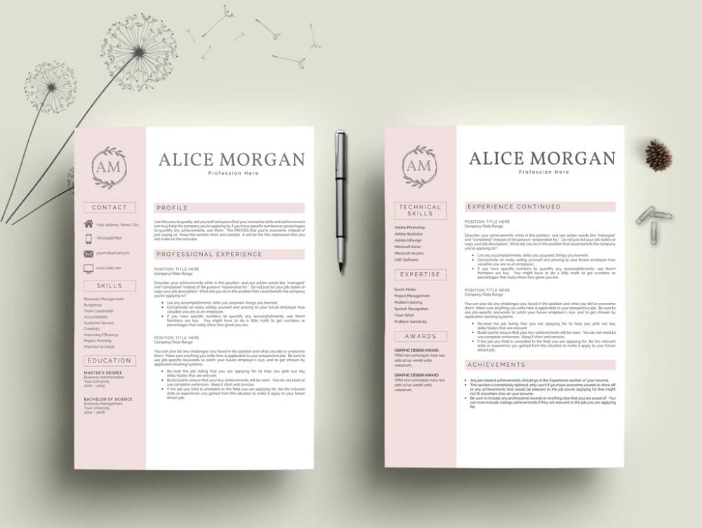 65 Free Resume Templates For Microsoft Word Best Of 2020