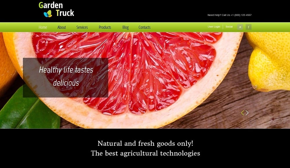 Free Website Template for Agriculture Site