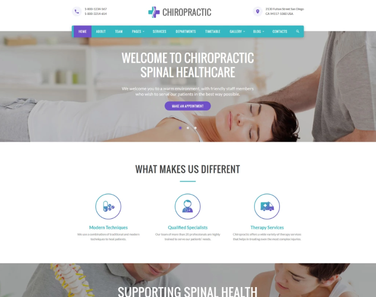 Chiropractic - Alternative Medicine Website Template