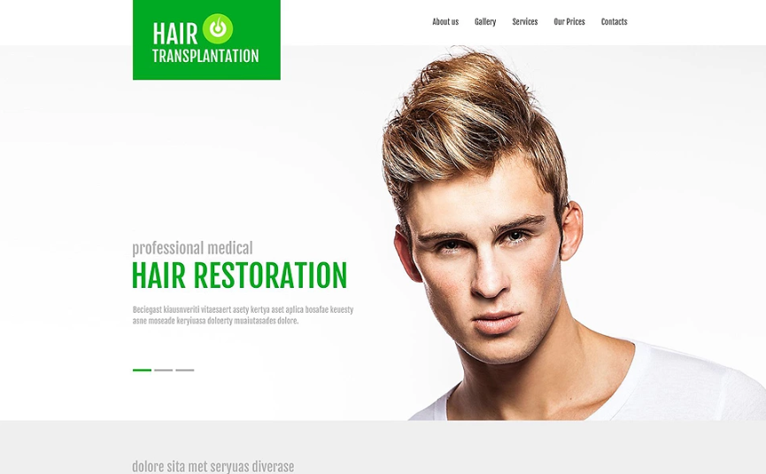 Hair Transplant Clinic Website Template