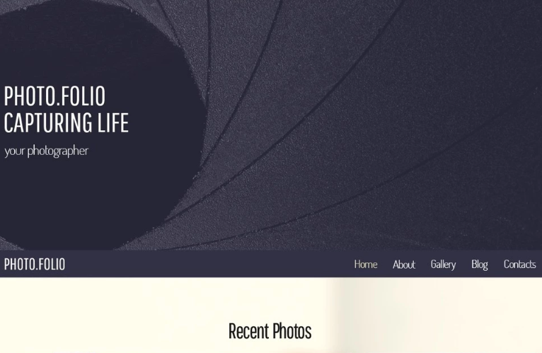 Free Responsive HTML5 Theme for Photo Site