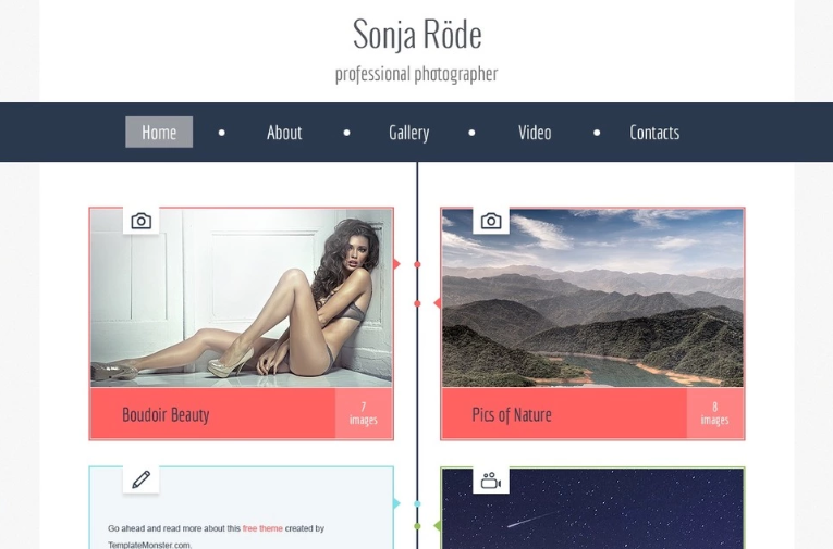 Free HTML5 Theme for Photography Site