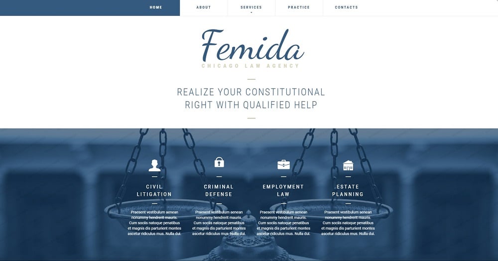 Law Firm Responsive Website Template