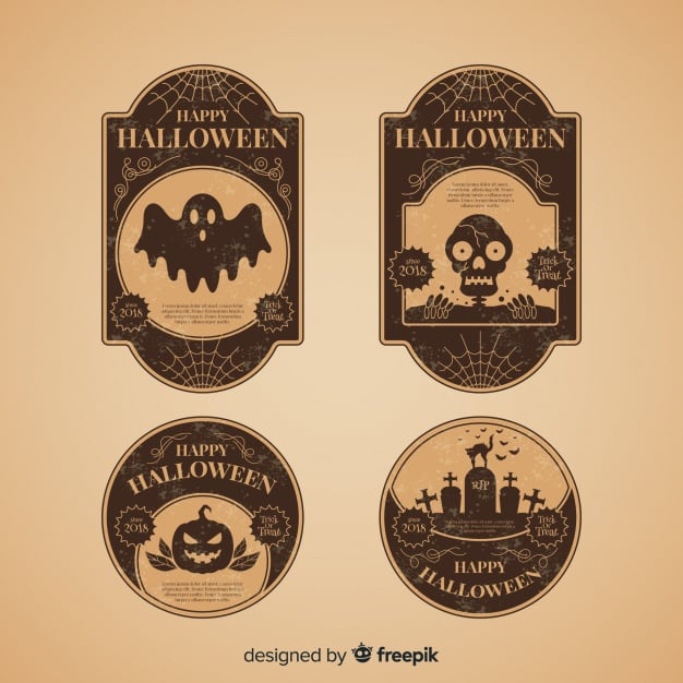 Halloween vintage badge collection