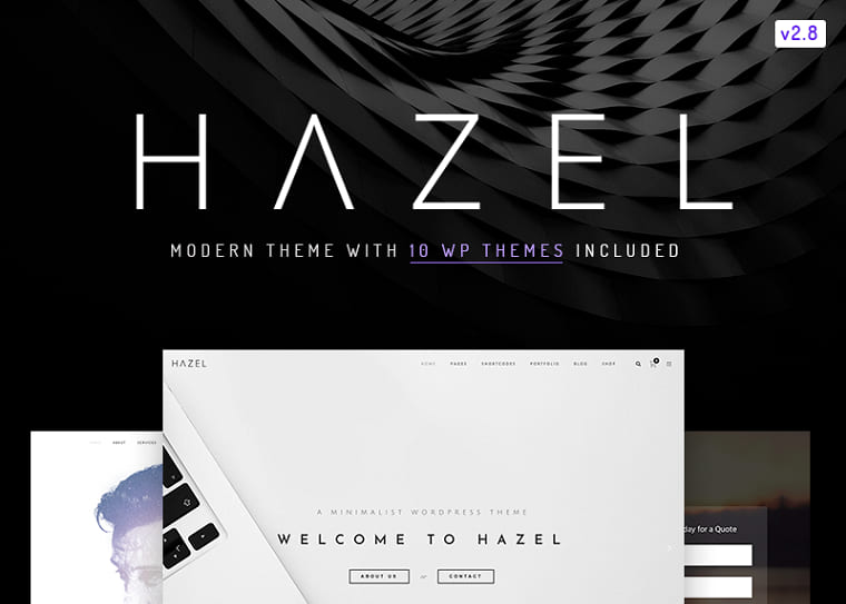 Hazel – Clean Minimalist Elementor Portfolio WordPress Theme
