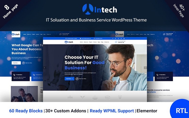 Intech – IT And Technology Elementor Portfolio WordPress Theme
