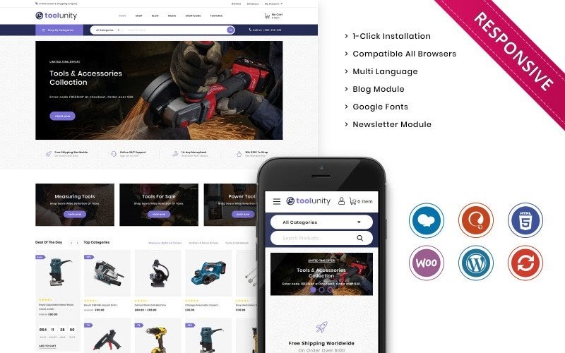 Toolunity - The Tootstore Responsive WooCommerce Theme.